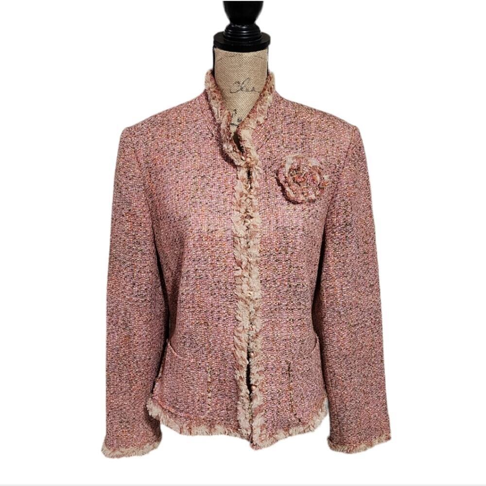 Valerie Stevens Wool Blend Barbircore‎ Academia Boulce Tweed Blazer Jacket 14